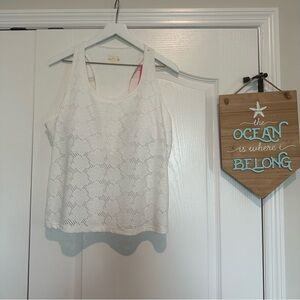 Lilly Pulitzer Luxletic Asana Bra Tank in Resort white NWT Sz XL